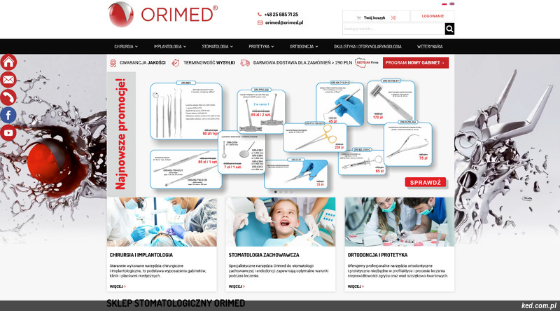Sklep stomatologiczny Orimed strona www