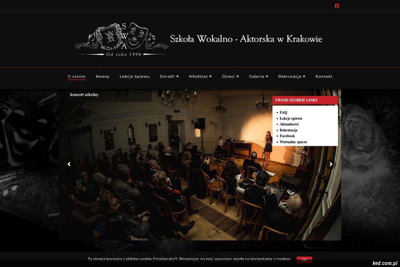 Szkoła Wokalno - Aktorska strona www